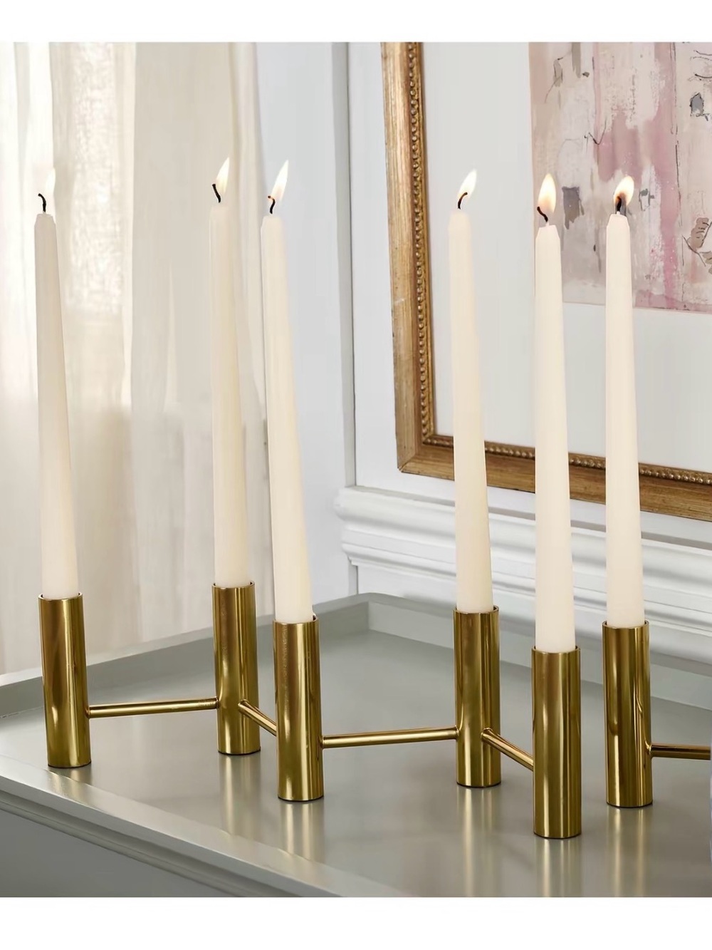 6-PACK OF 10 INCHES TAPER CANDLES W/GIFT BOX BY DEE HILFIGER